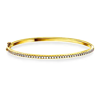 Pan Jewelry, Armring i 925 forgylt sølv med zirkonia