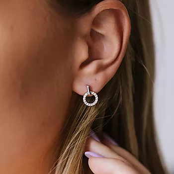 Bilde nummer 4 av Pan Jewelry, Smykkesett i 925 sølv med zirkonia og sirkel