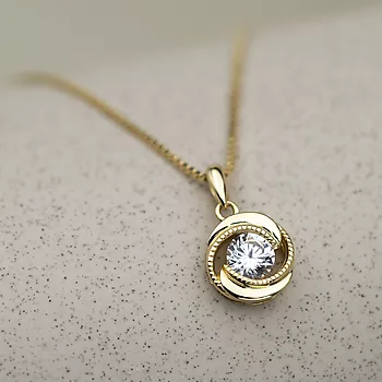 Bilde nummer 2 av Pan Jewelry, Smykke i forgylt 925 sølv med hvit zirkonia