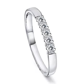 Pan Jewelry, Angelica alliansering i 585 hvitt gull med diamanter 0,25 ct WSI