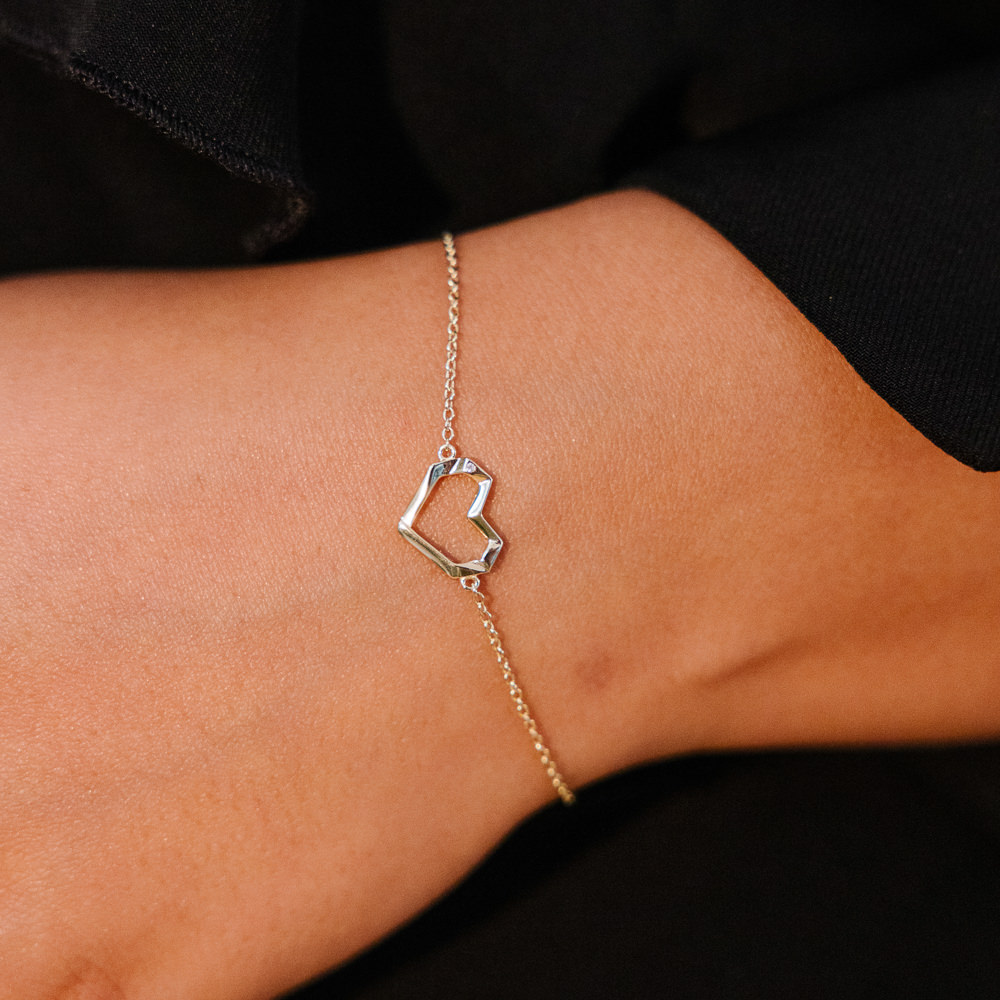 Bilde nummer 4 av Pan Jewelry, Armbånd i forgylt 925 sølv med hjerte