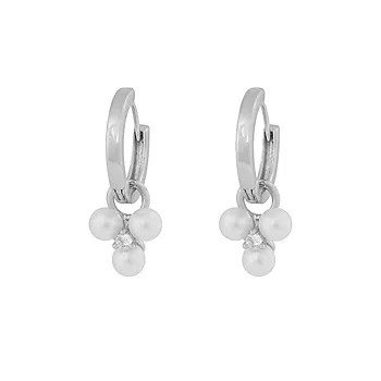 Eira øreringer i messing med perler