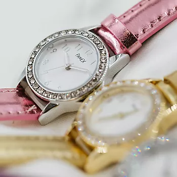 Bilde nummer 2 av Panex, Barneklokke med rosa skinnimitert rem