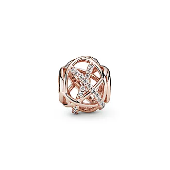 Pandora Moments, Charm i 925 rosèforgylt  sølv med zirkonia