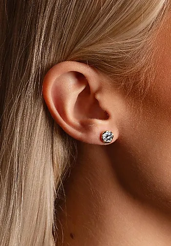 Bilde nummer 2 av Kitty øredobber i forgylt messing med zirkonia