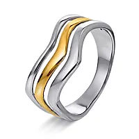 Fusion ring i 925 flerfarget sølv