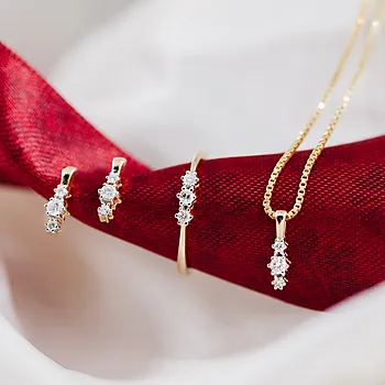 Bilde nummer 4 av Nora diamantring i 375 gult gull 0,09 ct