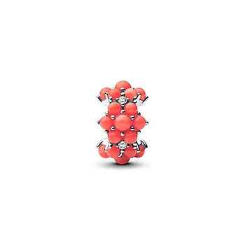 Bilde nummer 4 av Pandora Moments, Charm i  925 sølv med imitert korall