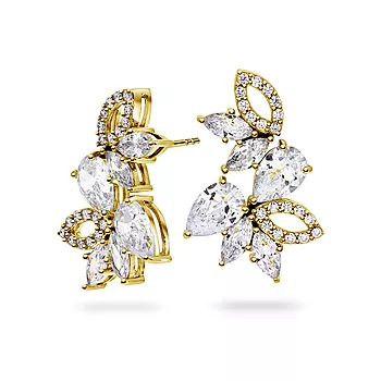 Pan Jewelry, Øredobber i forgylt 925 sølv med zirkonia
