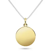 Pan Jewelry, Anheng i 585 gult gull med rund graveringsplate