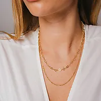 Bilde nummer 2 av Kjede i 925 forgylt sølv med hjerter