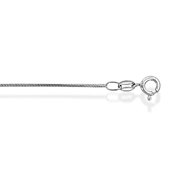 Pan Jewelry, Firkantet slangekjede i 925 sølv 0,9 mm, 42-45 cm