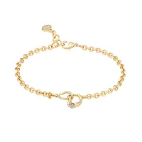 Kitty armbånd i forgylt messing med zirkonia