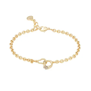 Kitty armbånd i forgylt messing med zirkonia