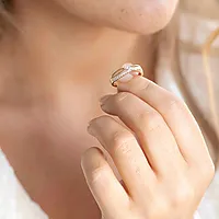 Bilde nummer 2 av Diamantring i 585 gult gull 0,21 ct