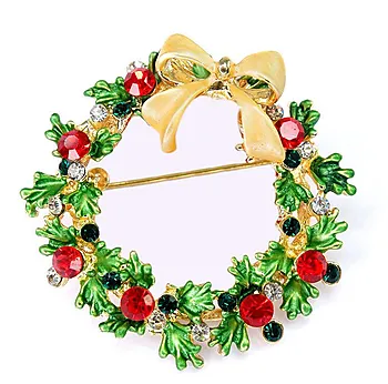 Brosje med julekrans