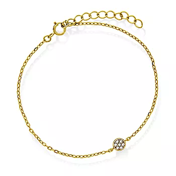 Pan Jewelry, Armbånd i 925 forgylt sølv med zirkonia