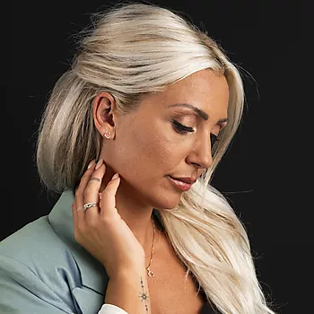 Bilde nummer 2 av Pan Jewelry, Øredobber i 585 gult gull med zirkonia