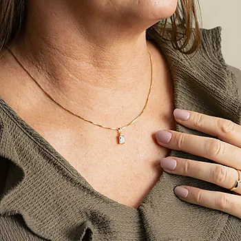 Bilde nummer 2 av Pan Jewelry, Anheng i 585 gult gull med glassten og zirkonia