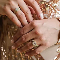 Bilde nummer 2 av Kelly diamantring i 585 gult gull 0,50 ct