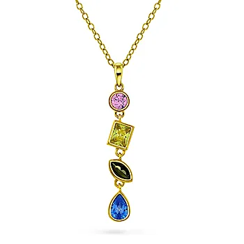 Pan Jewelry, Smykke i forgylt 925 sølv med farget zirkonia