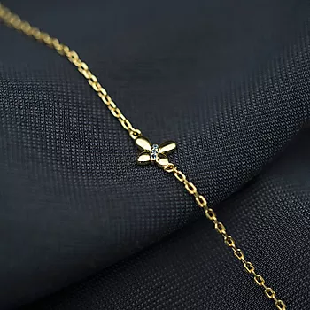 Bilde nummer 4 av Pan Jewelry, Ankelkjede til barn i forgylt 925 sølv med sommerfugl