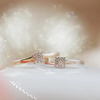 Bilde nummer 4 av Lilly diamantring i 375 gult gull 0,06 ct