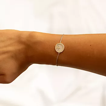 Bilde nummer 2 av Pan Jewelry, Armbånd i 925 sølv med hvite zirkonia og teksten “Alt blir bra”