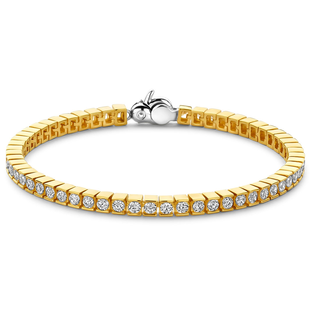Ti Sento, Armbånd i forgylt 925 sølv med zirkonia