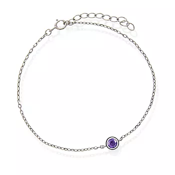 Pan Jewelry, Armbånd i 925 sølv med lilla zirkonia