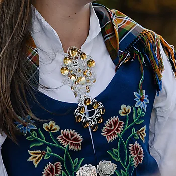 Bilde nummer 2 av Sylvsmidja, Sølje Nordland i 830 hvit og forgylt sølv