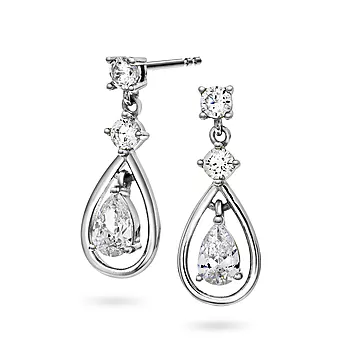 Pan Jewelry, Øredobber i 925 sølv med zirkonia