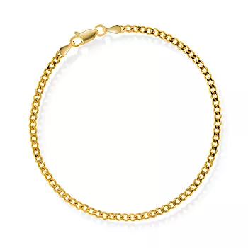 Pan Jewelry, Panser armbånd i forgylt 925 sølv 2,6 mm, 19 cm