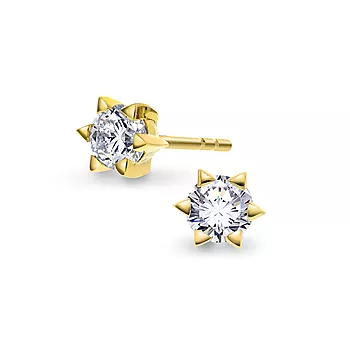 Gems by Gulldia, Øredobber i 585 gult gull med LAB diamanter 0,60 ct TWSI