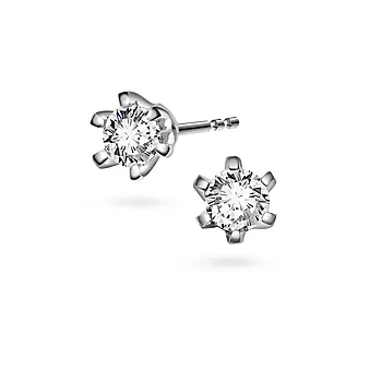Vida diamantøredobber i 585 hvitt gull 0,20 ct