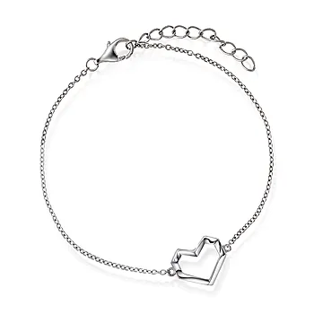 Pan Jewelry, Armbånd i 925 sølv med hjerte