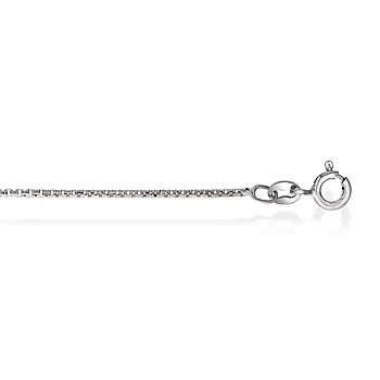 Pan Jewelry, Veneziansk kjede i rhodinert 925 sølv 1,25 mm, 50 cm