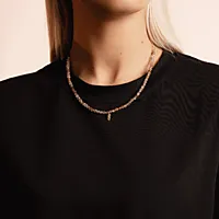 Bilde nummer 2 av Cat smykke i forgylt messing med glassperler