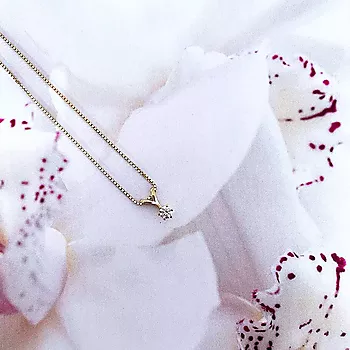 Bilde nummer 4 av Olivia anheng i 585 gult gull med diamant 0,25 ct
