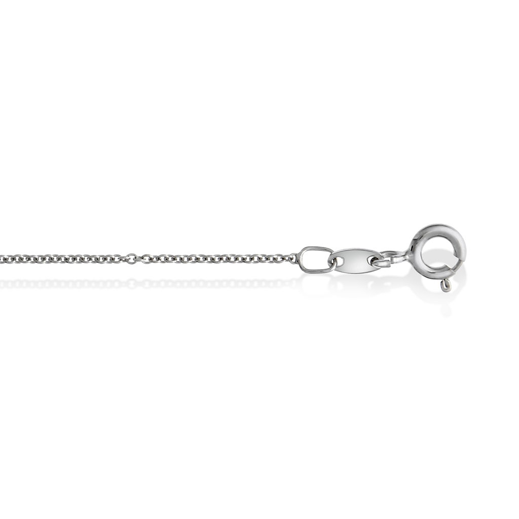 Pan Jewelry, Rund ankerkjede i 925 sølv 1 mm, 34-50 cm