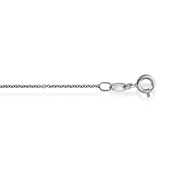 Pan Jewelry, Rund ankerkjede i 925 sølv 1 mm, 34-50 cm