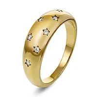 Starlight ring i forgylt stål