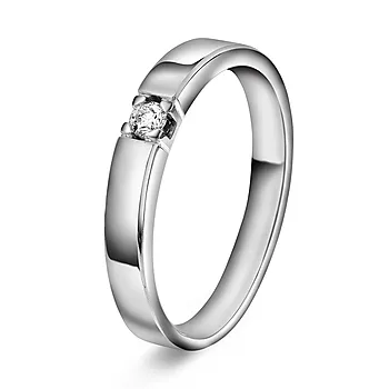 Sonja alliansering i 585 hvitt gull med 0,07 ct TWVS