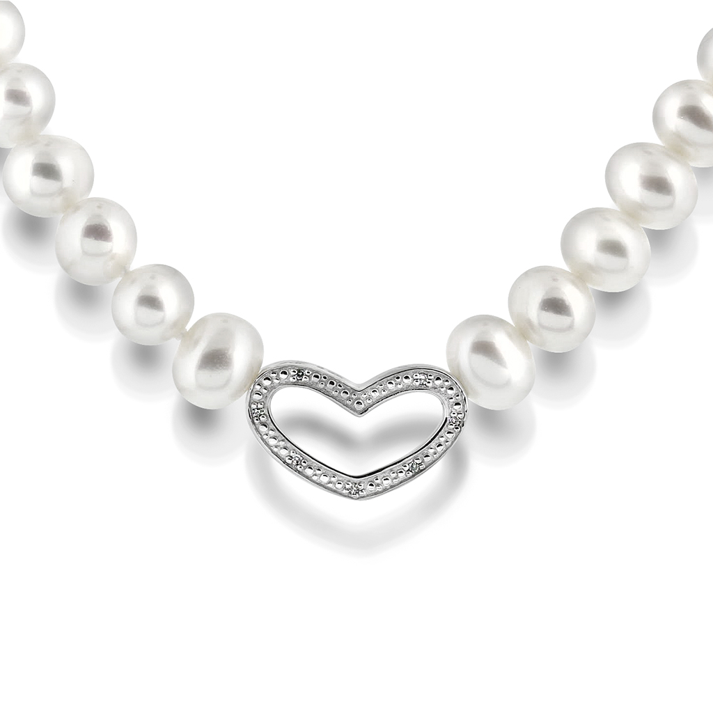 Pan Jewelry, Kjede i 925 sølv med diamant 0,02 ct WSI
