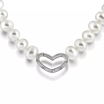 Pan Jewelry, Kjede i 925 sølv med diamant 0,02 ct WSI