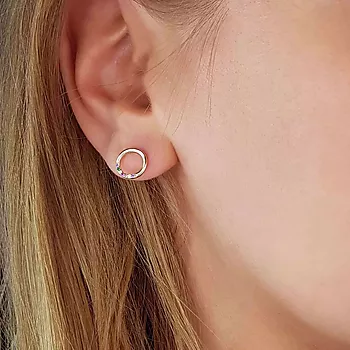Bilde nummer 3 av Pan Jewelry, Øredobber i 925 forgylt sølv med zirkonia