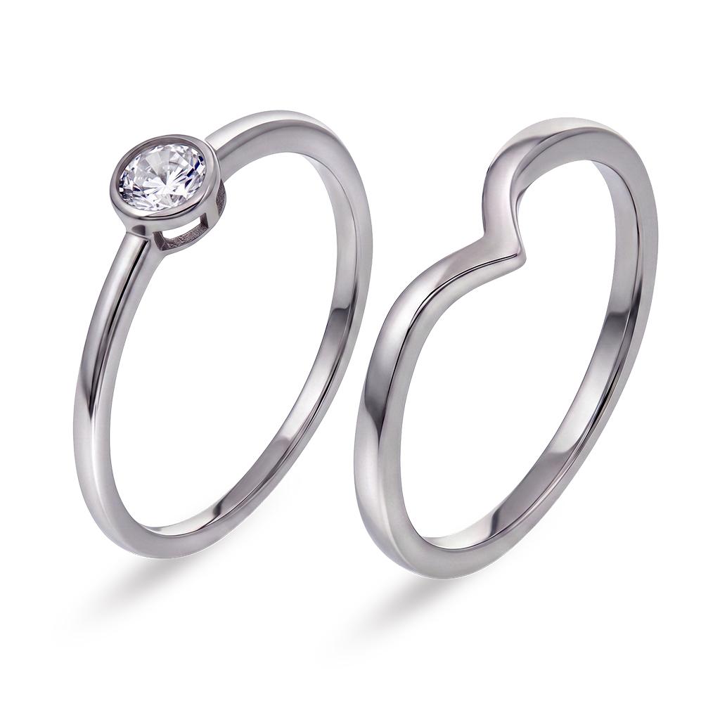 Duo ring i 925 sølv, størrelse Duo ring i 925 sølv, Str. 52