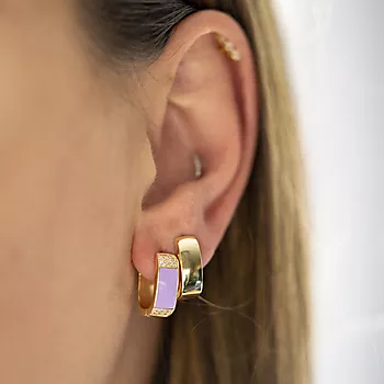 Bilde nummer 4 av Pan Jewelry, Emanuella øreringer i 925 forgylt sølv med zirkonia