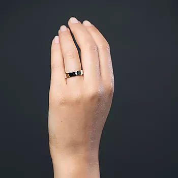 Bilde nummer 3 av Giftering i 585 hvitt gull med diamanter 0,10 ct W/VS | 5 mm bredde