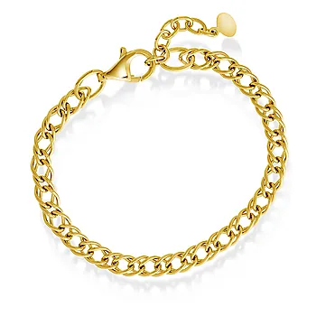 Pan Jewelry, Armbånd i forgylt 925 sølv, 21 cm